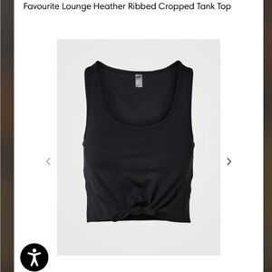 COPY - BEYOND YOGA favorite Lounge cropped tank Heather Gray